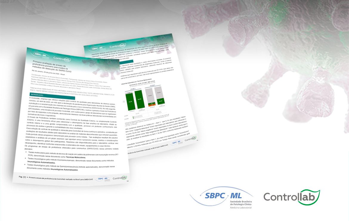 Covid-19: Controllab e SBPC/ML orientam interpretação de relatório do primeiro interlaboratorial